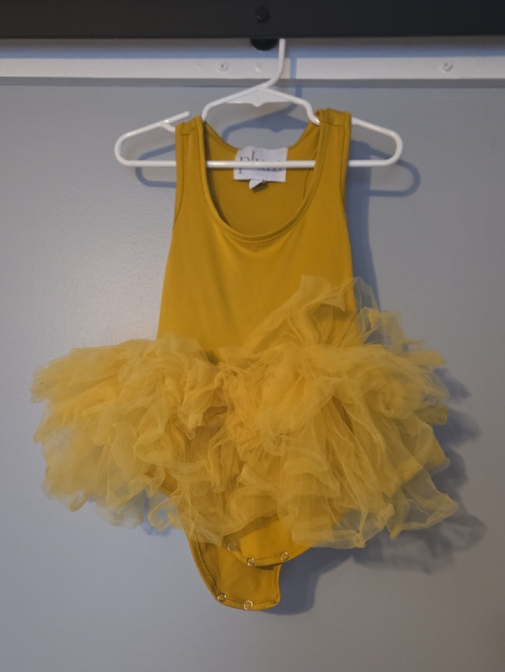 Girls Yellow Tutu Dance Costume Bodysuit